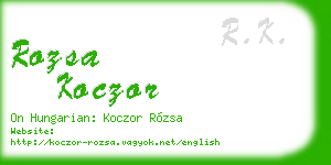rozsa koczor business card